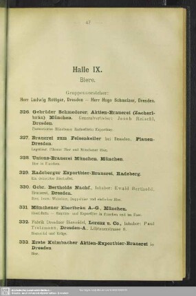 Halle IX. Biere