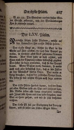 Der LXV. Psalm.