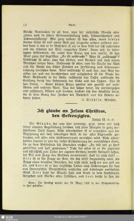 Ich glaube an Jesum Christum, den Gekreuzigten