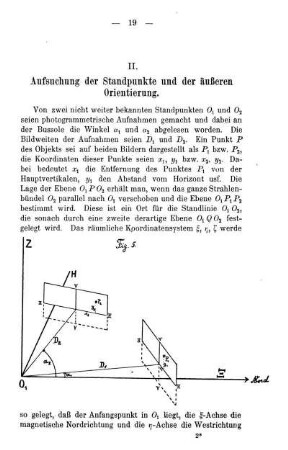 II. Aufsuchung der Standpunkte und der äußeren Orientierung.
