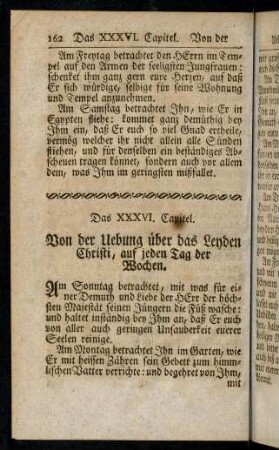 162-170, Das XXXVI. - XXXVIII. Capitel