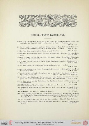 Orientalische Porzellane (Nr. 190-225)