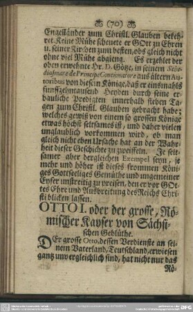 Otto. oder der grosse, Römischer Kayser von Sächischen Geblüthe