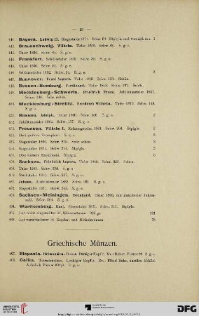 Griechische Münzen (Nr. 467-504)