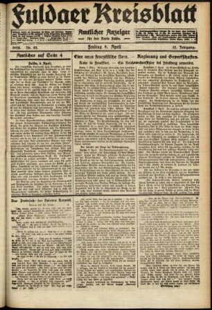 Ausgabe vom Freitag, den 09. April 1920.