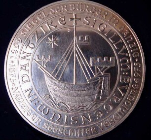 5 Gulden Münze der Danziger Seeschiffer