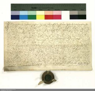 Revers Friedrich Adams und Anna Sophias von Reckrod bezüglich der Belehnung mit dem Dorf Gerthausen durch Placidus [von Droste], Abt von Fulda