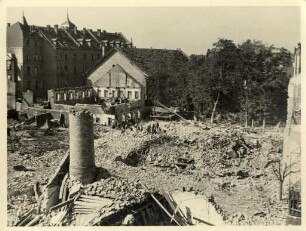 Zerstörungen Zweiter Weltkrieg - Luftangriff 2./3.09.1942. Bachstraße, Philippstraße, Mühlburg