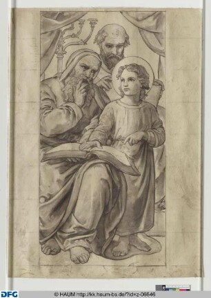 Entwurf für die Restaurationen und Ausmalungen im Braunschweiger Dom: "Der 12-jährige Jesus im Tempell"