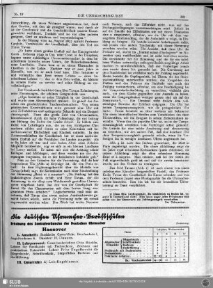 Die deutschen Uhrmacher-Berufsschulen (Fortsetzung)