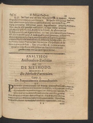 Membrum I. De Methodo Particulari.