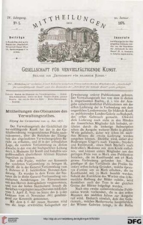 Heft 1 (20. Janauar 1876)