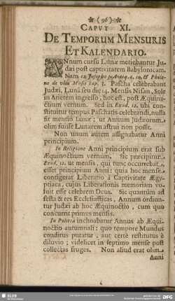 Caput XI. De Temporum Mensuris Et Kalendario