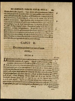 Caput II. De communium rerum alienatione.