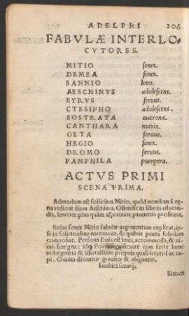 Actus Primi Scena Prima.