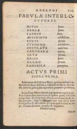 Actus Primi Scena Prima.