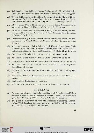 Diverses (Nr. 491-510)