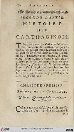 Seconde partie: Histoire des Carthaginois