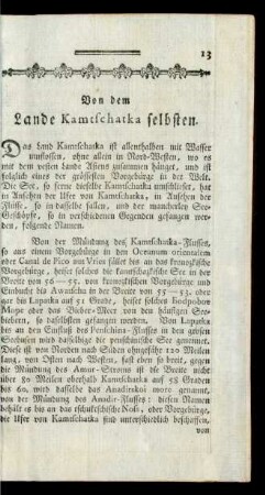 Von dem Lande Kamtschatka selbsten.