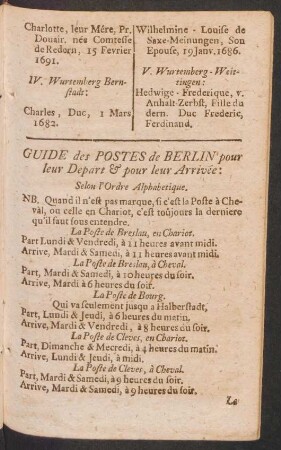 Guide des postes de Berlin pour leur depart & pour leur arrivée