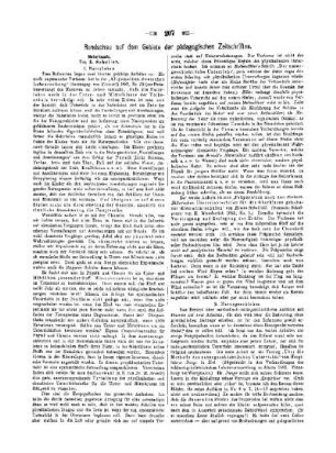 Rundschau auf dem Gebiete der pädagogischen Zeitschriften
