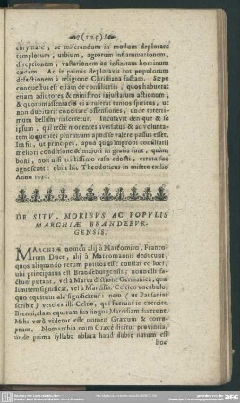 De Situ, Moribus Ac Populis Marchiae Brandeburgensis
