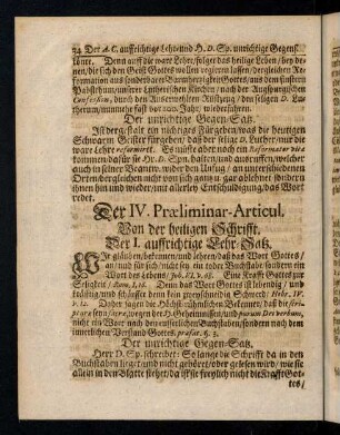 34-44, Der IV. Praeliminar-Articul