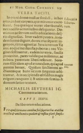 Caput XXXVII. De liberorum educatione.