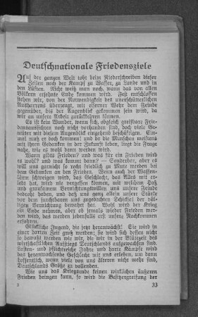 Deutschnationale Friedensziele