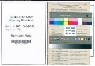 Entnazifizierung Maria Ruhrmann , geb. 05.03.1912 (Verkaeuferin)