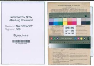 Entnazifizierung Hans Eigner , geb. 30.05.1909 (Assessor)