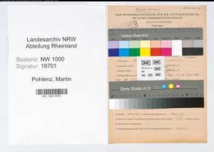 Entnazifizierung Martin Pohlenz, geb. 22.10.1908 (Bueroangest.)
