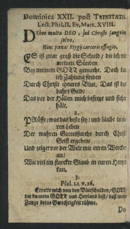Dominica XXII. post Trinitatis ...