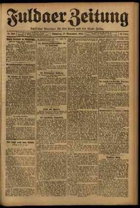Ausgabe vom Dienstag, den 15. November 1921.