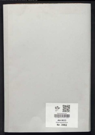 Briefausgangsbuch (vollständige Texte; lfd. Nr. 113 - 543, 1 - 354)