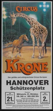 Circus Krone, Hannover, ohne Jahr