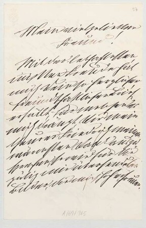 Ludwig II. von Bayern (1845 - 1886) Autographen: Brief von Ludwig II. an Fritz Brandt - BSB Autogr.Cim. Ludwig .57