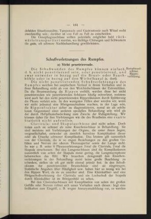 101-162, V. Schussverletzungen des Rumpfes.