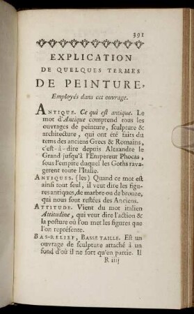 Explication De Quelques Termes De Peinture, Employés dans cet ouvrage.