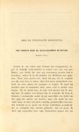 Drie en twintigste hoofdstuk. Van Ternate naar de Kajoa-eilanden en Batjan