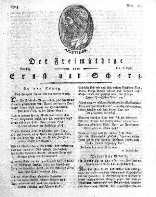 Nro. 76, Dienstag, den 16. April 1805