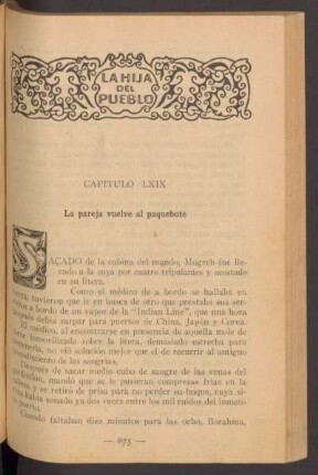 Capítulo LXIX - La pareja vuelve al paquebote