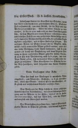 Vom Verfangen oder Rehe. - Von den Schäden am Schenkel.