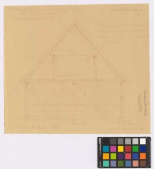 Reichenfelde (Kreis Königsberg/Neumark): Hof Nr. 18 Fritz Gericke. Scheune (Querschnitt)