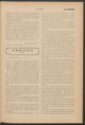 Pasado : (Carta)