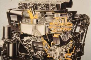Fotografie: Traktor, Antriebs- und Anbausystem, Dieselmotor