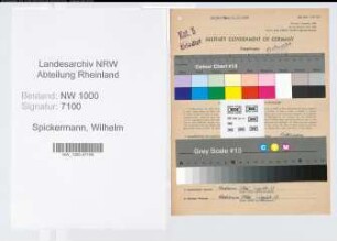 Entnazifizierung Wilhelm Spickermann, geb. 27.07.1902 (Kaufm.Angest.)