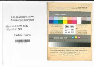 Entnazifizierung Bruno Ferber , geb. 04.01.1889 (Lehrer)