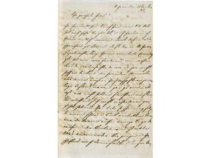 Originalbrief von Ida Freiligrath, vermutlich an Alwine Schroedter, geschrieben in St. Goar
