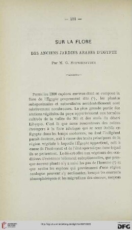 2.Ser. 8.1887: Sur la flore des anciens jardins arabes d'Égypte